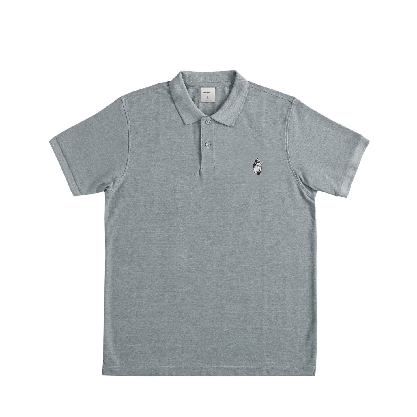 BODHI ICON EMBROIDERED POLO - 260045 heather-gray image