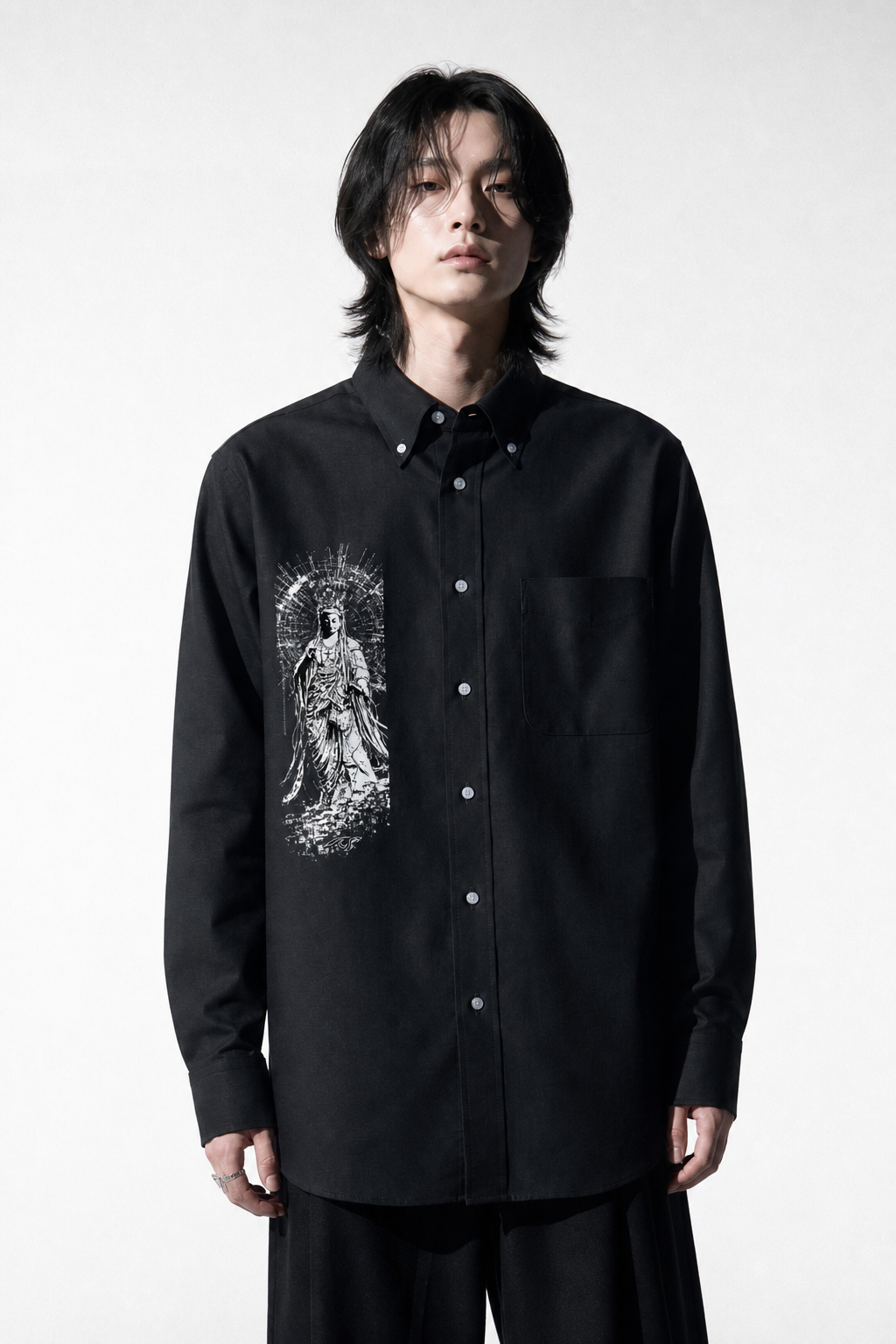 GUANYIN OXFORD SHIRT - 260064 / AI Model Main