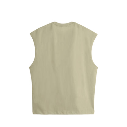 BODHI ICON CUT-OFF SLEEVELESS TEE - 260049 beige image