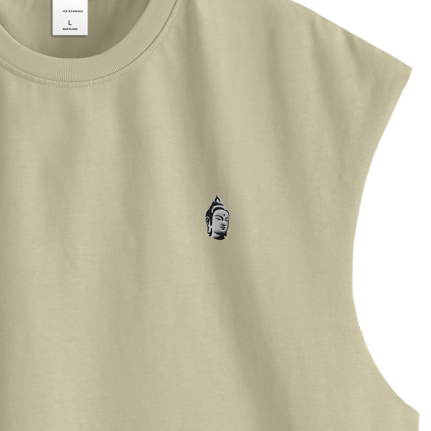 BODHI ICON CUT-OFF SLEEVELESS TEE - 260049 beige image