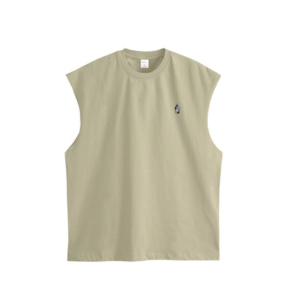 BODHI ICON CUT-OFF SLEEVELESS TEE - 260049 beige image