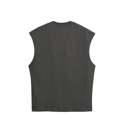 BODHI ICON CUT-OFF SLEEVELESS TEE - 260049 charcoal image