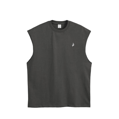 BODHI ICON CUT-OFF SLEEVELESS TEE - 260049 charcoal image