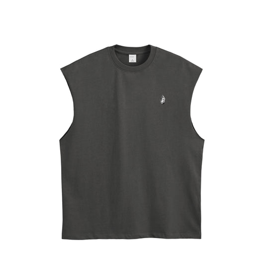 BODHI ICON CUT-OFF SLEEVELESS TEE - 260049 charcoal image
