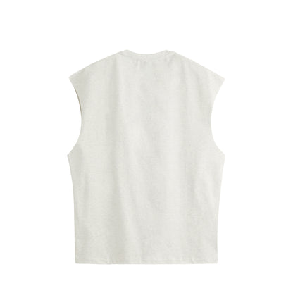 BODHI ICON CUT-OFF SLEEVELESS TEE - 260049 oatmeal image