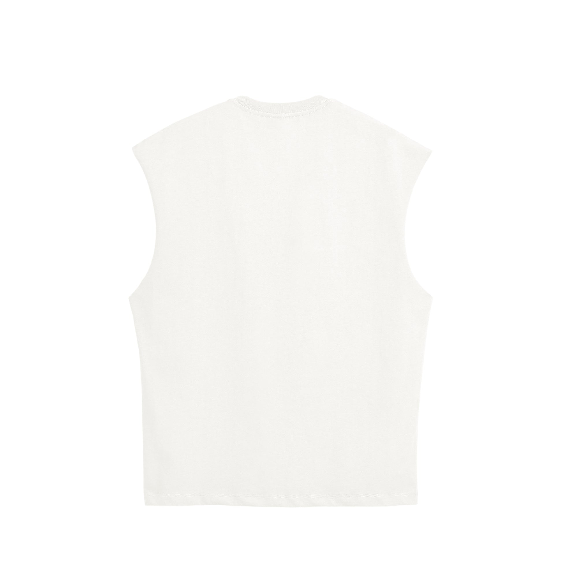 BODHI ICON CUT-OFF SLEEVELESS TEE - 260049 white image