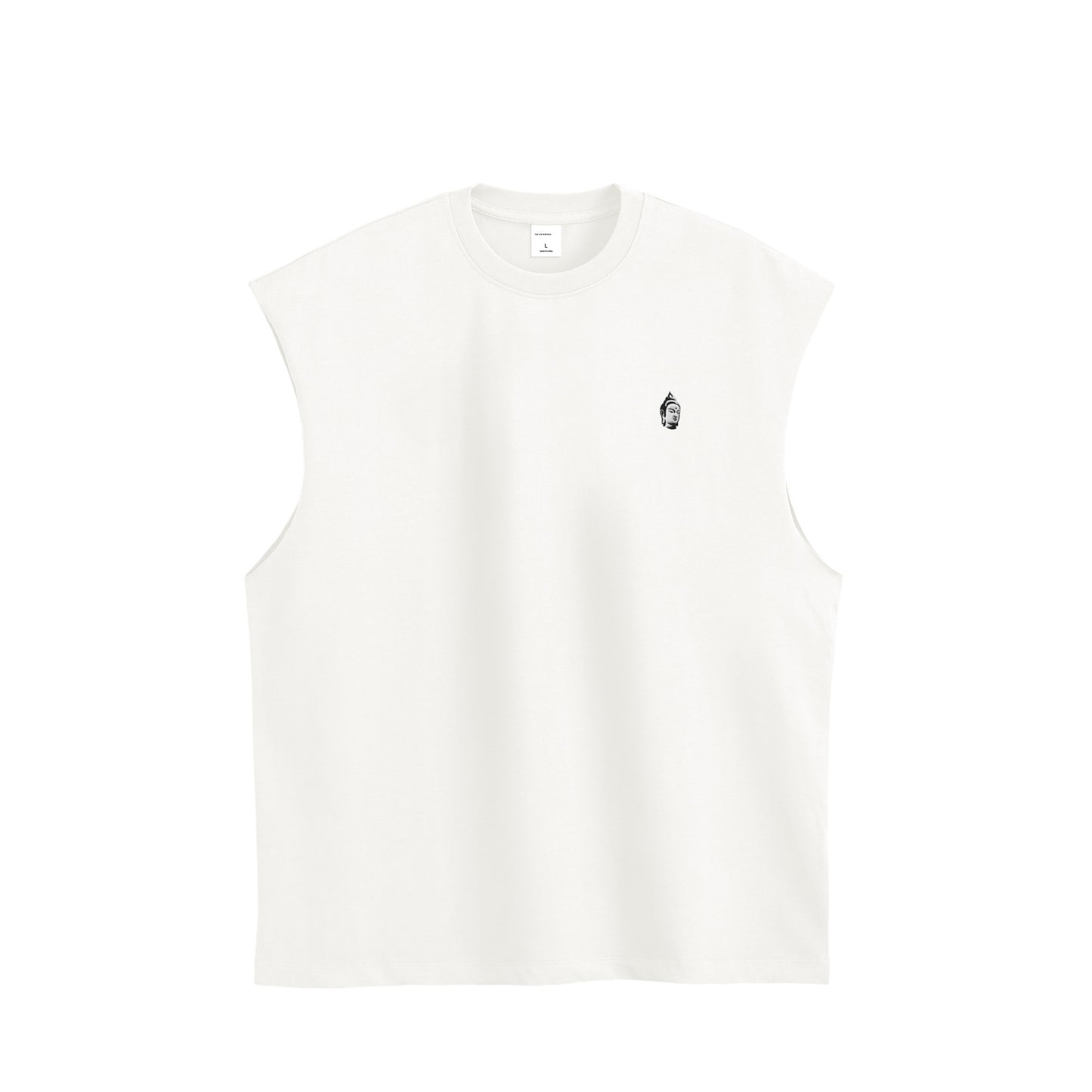 BODHI ICON CUT-OFF SLEEVELESS TEE - 260049 white image
