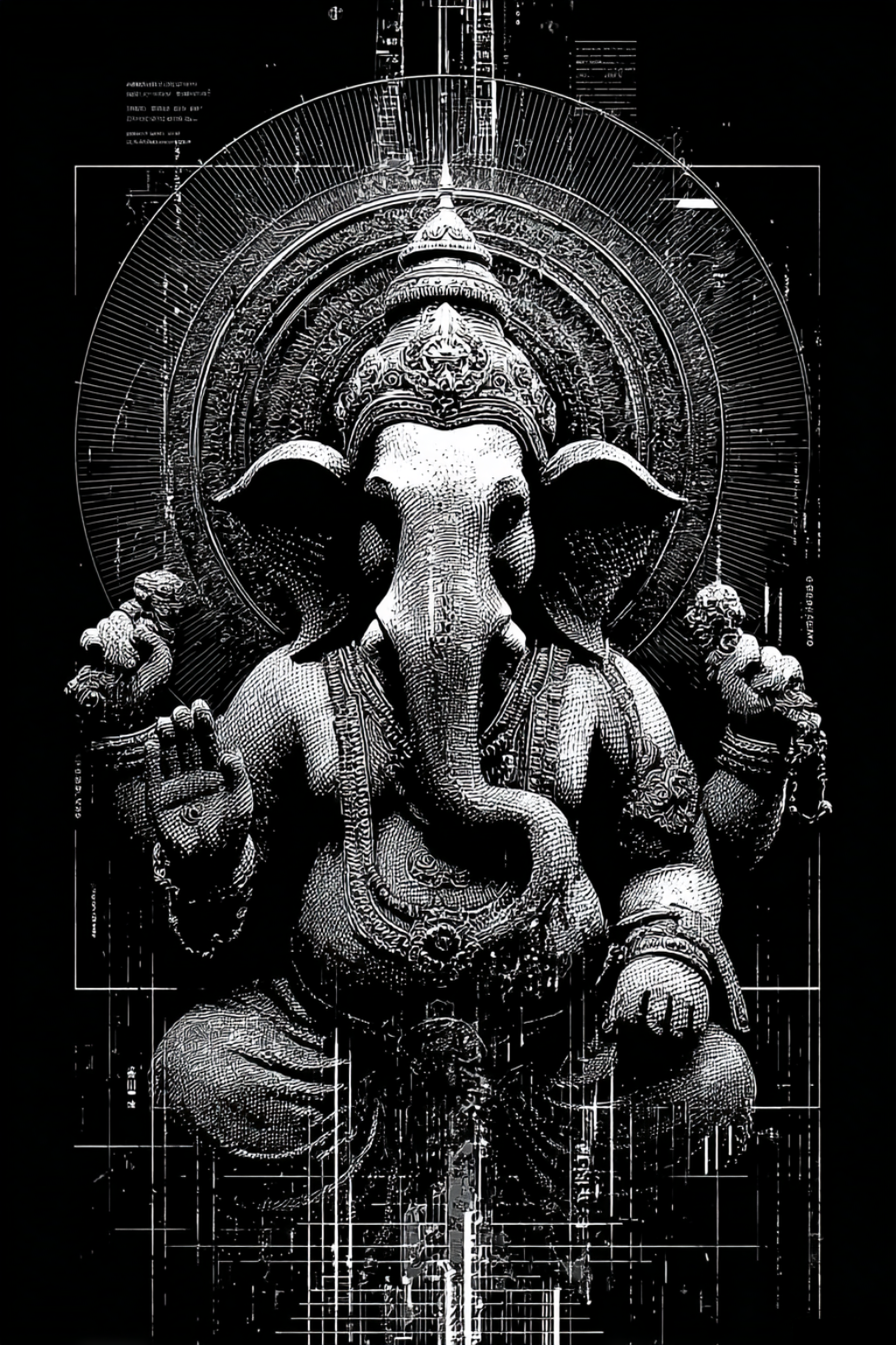 GANESHA CIRCUIT TEE - 260056