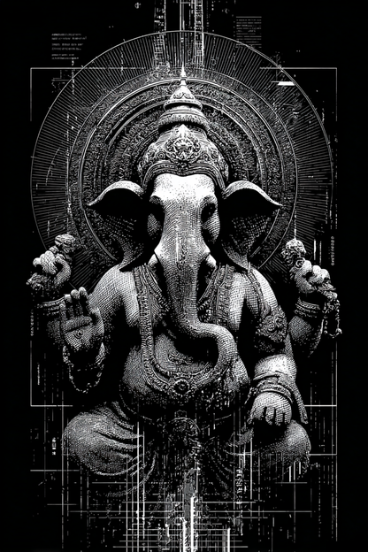 GANESHA CIRCUIT TEE - 260056